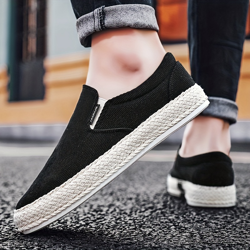 Men's Espadrille Shoes, Casual Slip-on Shoes, Comfortable Walking Shoes -  Temu