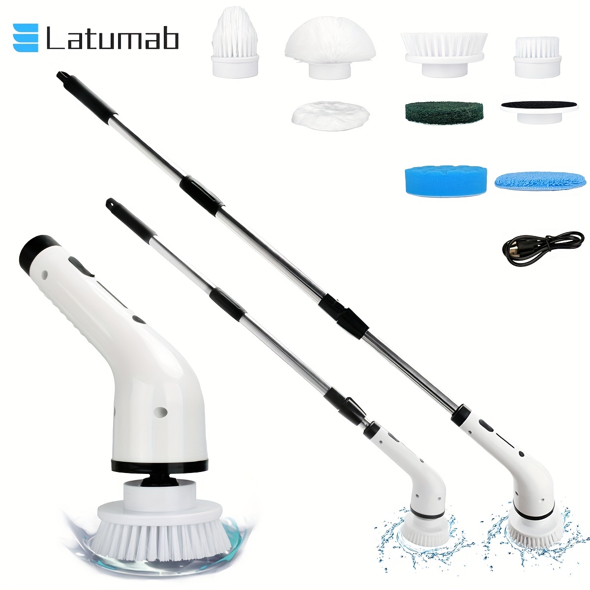 Electric Cleaning Brush Electric Spin Scrubber 4000mah Power - Temu