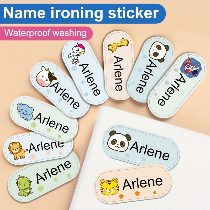 

20/40/60/80 Pcs Personalized Name Stickers For Clothes Can Be Ironed On Clothing Labels, Suitable For School Uniforms, Bed Sheets, Hats, Shoes, School Bags, Homework Books For School Student