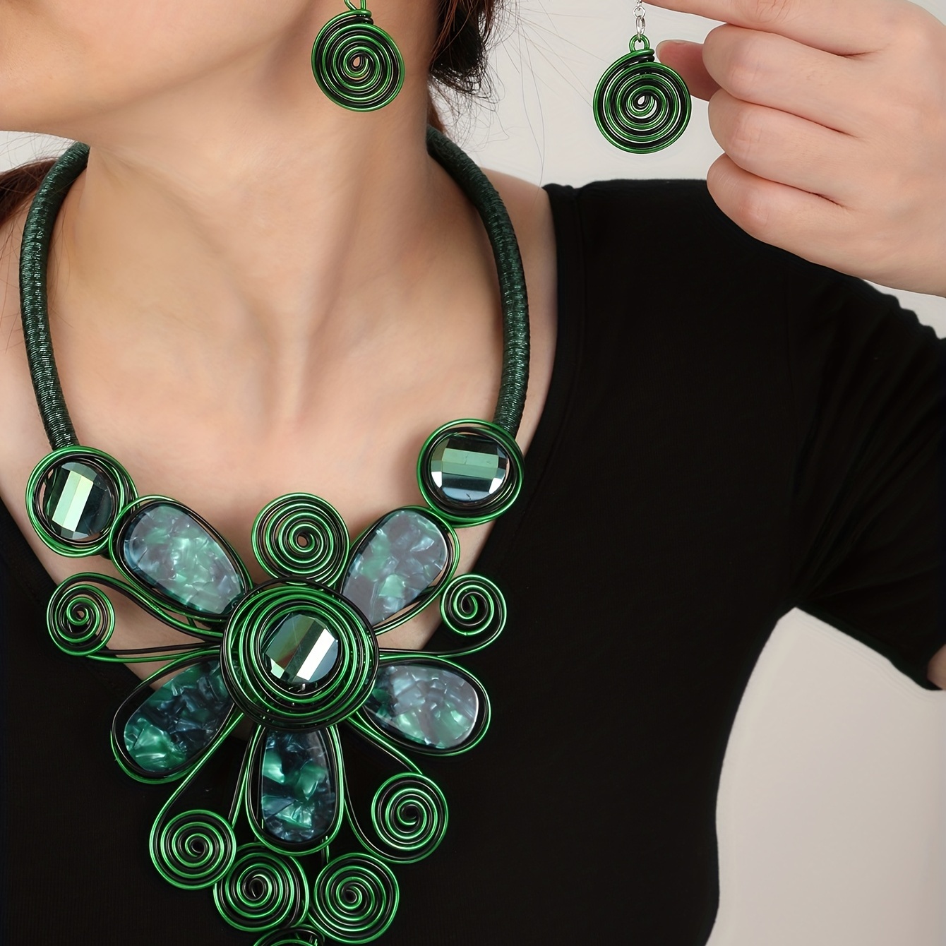 Boho Style Jewelry Set - African Bride's Wedding Jewelry