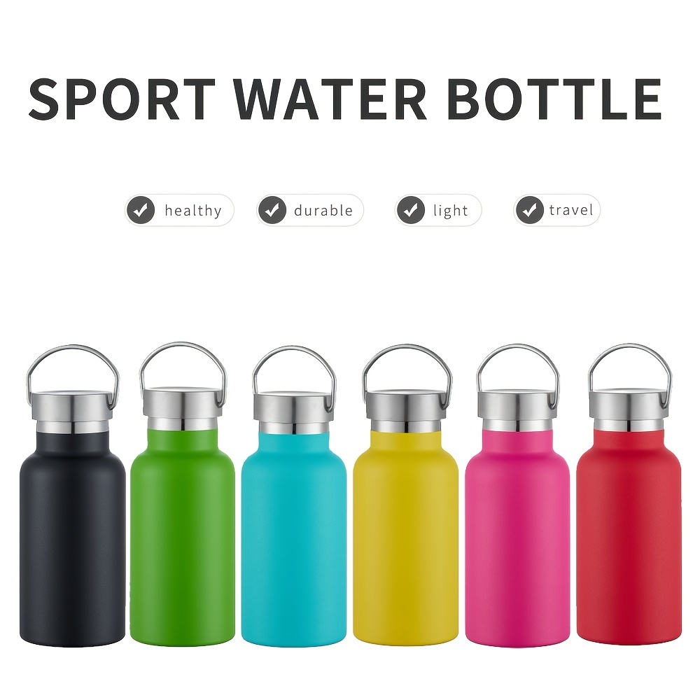 Watersy Stainless Steel Sport Water Bottles, Vacuum Insulated Double Wall  Travel Water Bottle With Leak Proof Lid, Metal Reusable Standard Mouth  Flask For School, Hikers, Gift - Temu