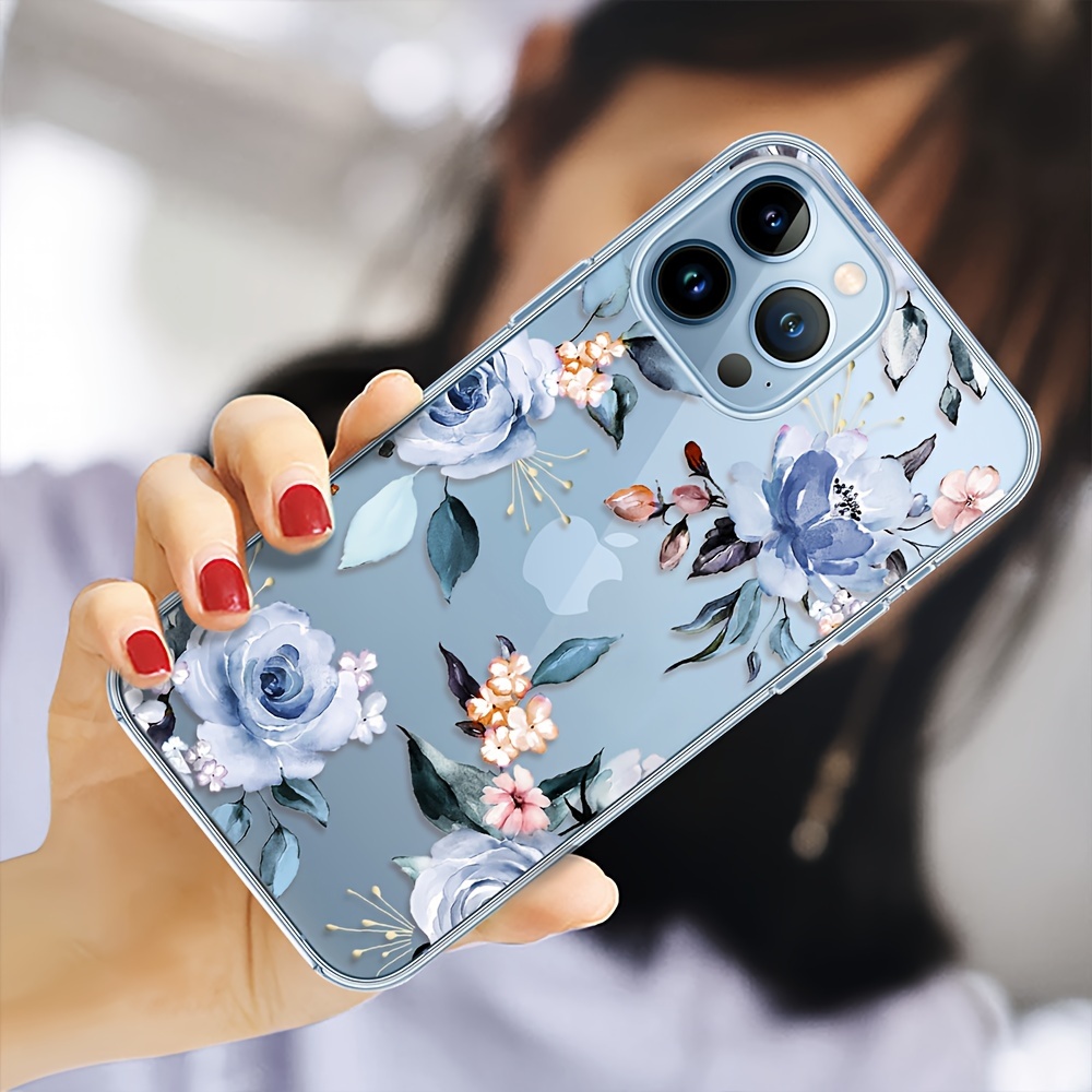 Compatible con iPhone 12 Mini funda con diseño floral de mariposa de  dibujos animados para mujeres y niñas, estética, kawaii, suave, TPU  transparente