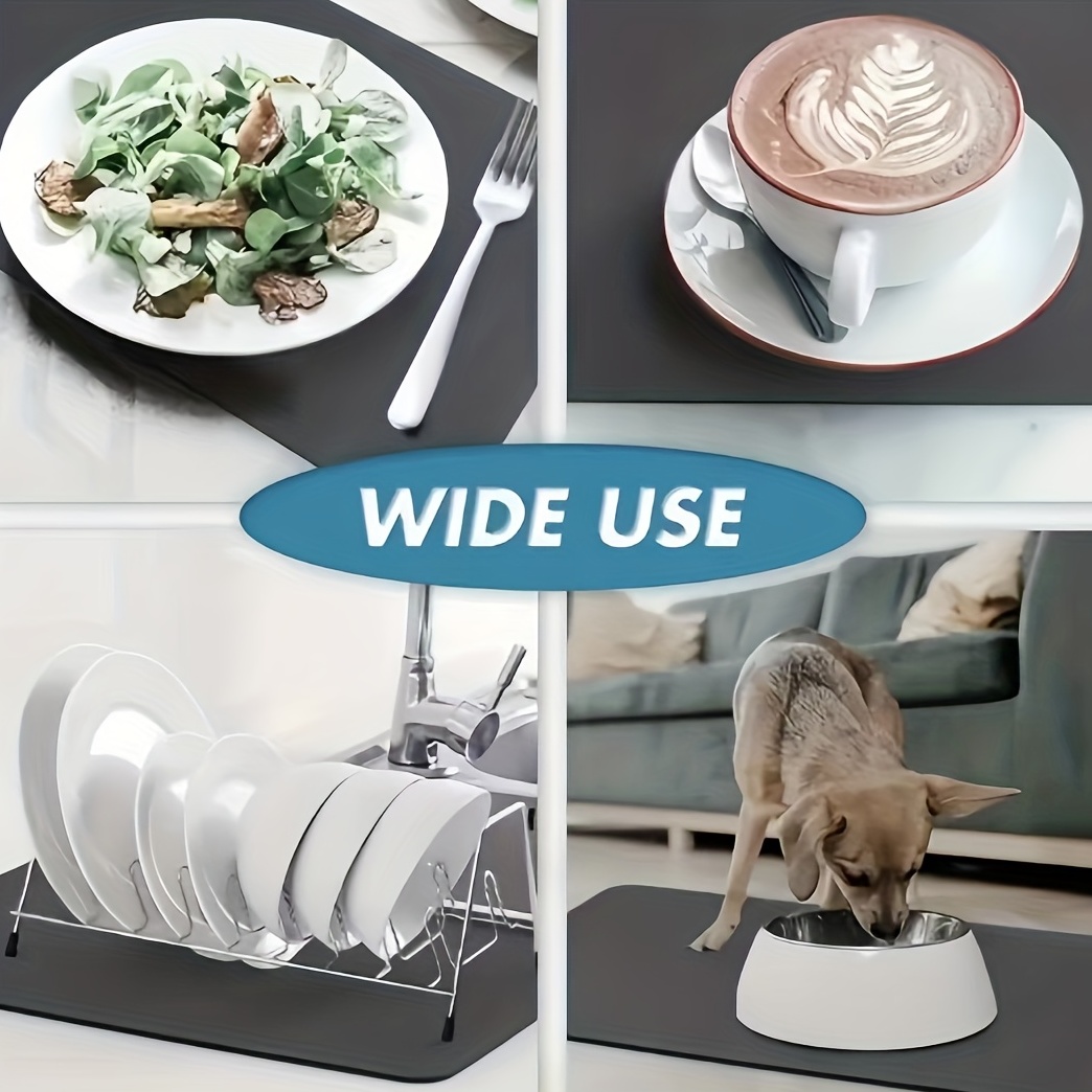 Quick Dry Coffee Mat Non-slip Kitchen Counter Drying Mat Microfiber