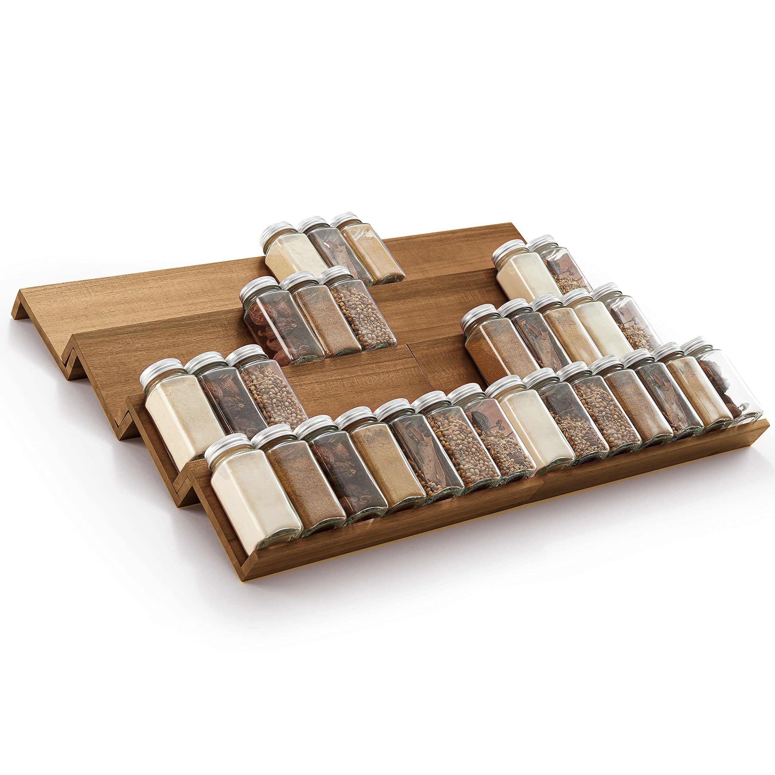 Especiero Cajón - Organizador Especias Cajón - 3 Piezas para 12 Botes de  Especias (19×13x3cm) - Antideslizante - Organizador de Cocina