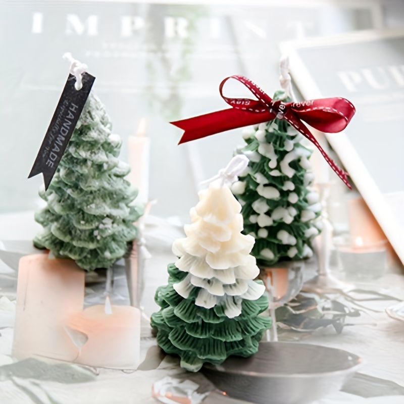 Large 3d Christmas Tree Candle Silicone Mold - Temu