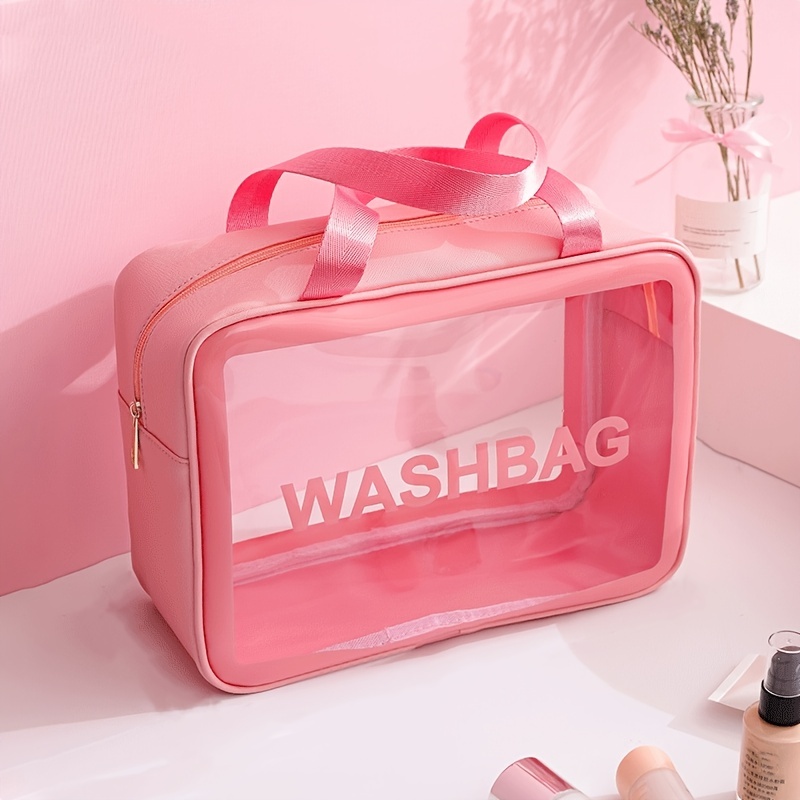 White Large Makeup Bag. Cosmetic Bag for Women Men Travel. 