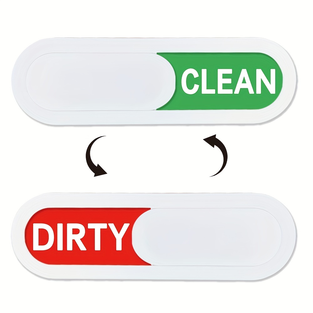 Large Text Dishwasher Magnetic Indicator Clean Dirty Dishwasher Magnet  Indicator Sign Slide Super Strong Magnet Sign