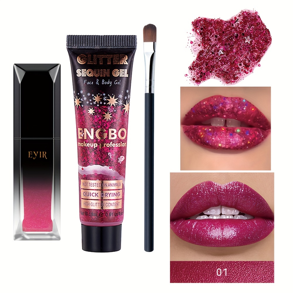 Experience the hottest trend with our color, Golden Rose glitter lip kit.  Prepare to be amazed by its stunning brilliance. This lip kit is not only  waterproof and smudge-proof !