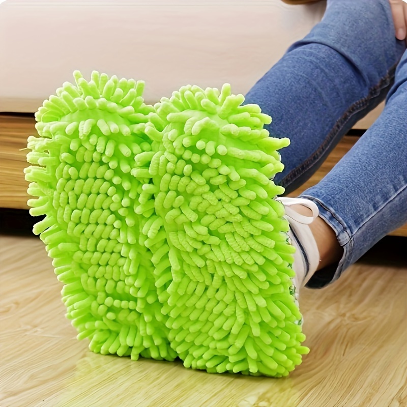 5 paia di copriscarpe multifunzionali Dust Mop Slipper, scarpe da pavimento  con copertura per la scopa domestica pigra, verde, blu, viola, arancione,  rosa