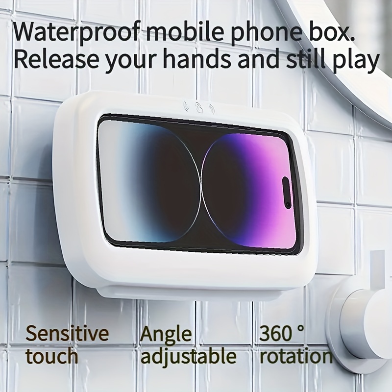 Support de Téléphone de Douche Boîte Étanche,Boîtier de Téléphone