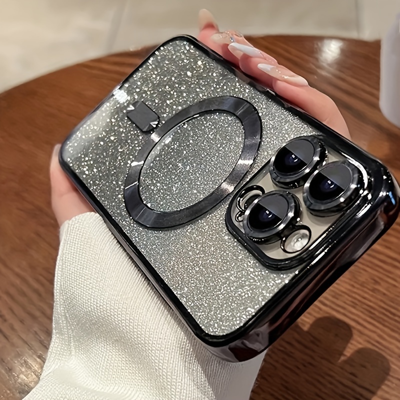 electroplated gradient glitter magnetic strap lens film mobile phone case for iphone14 14plus 14pro 14pro max iphone13 13mini 13pro 13pro max iphone12 12mini 12pro 12pro max iphone11 11pro 11pro max details 7