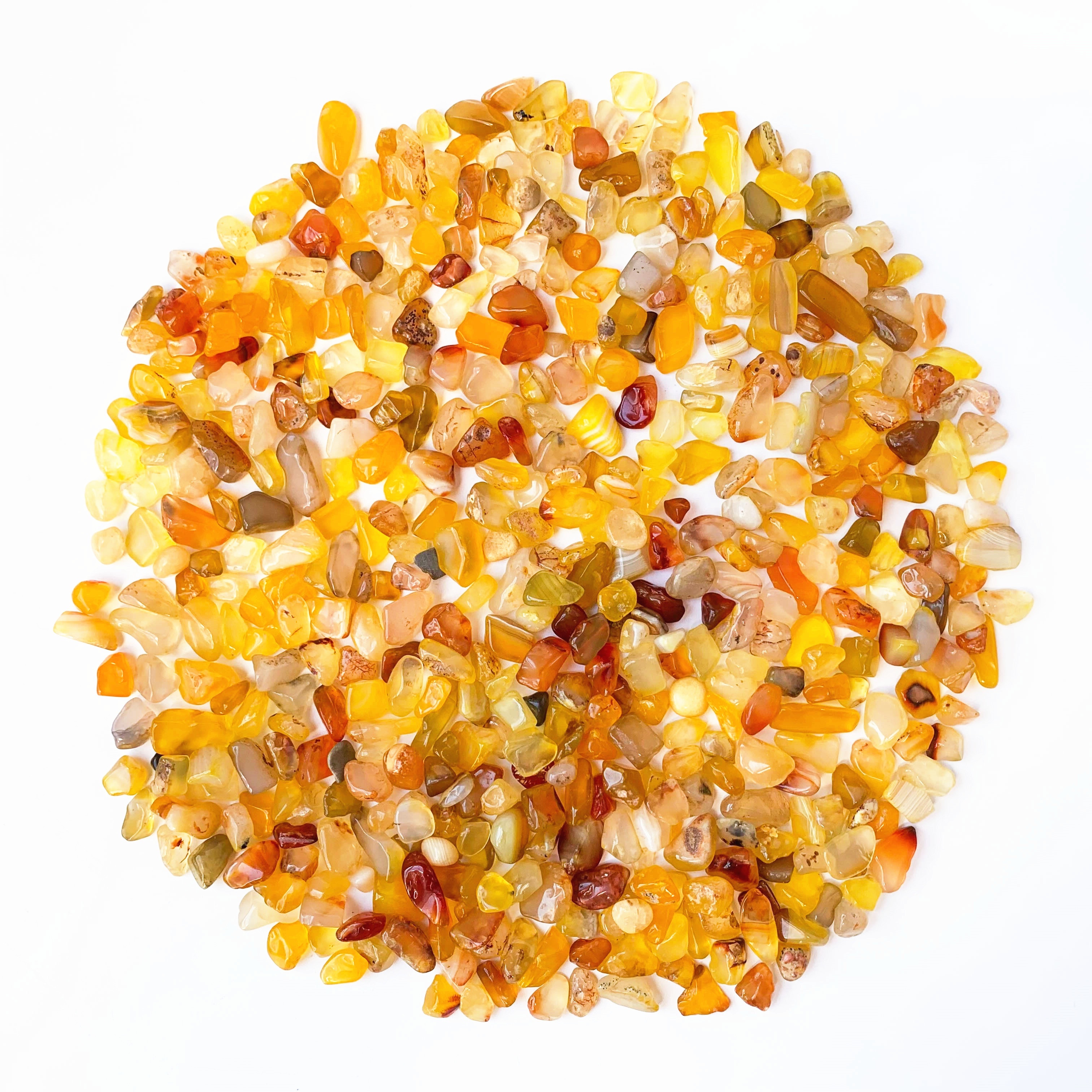 2oz/4oz Yellow Agate Quartz Chips Crystal Mineral Polished Gravel Aquarium Bulk Stones Tumbled Home Decoration Gemstones Fishing Tank Filler