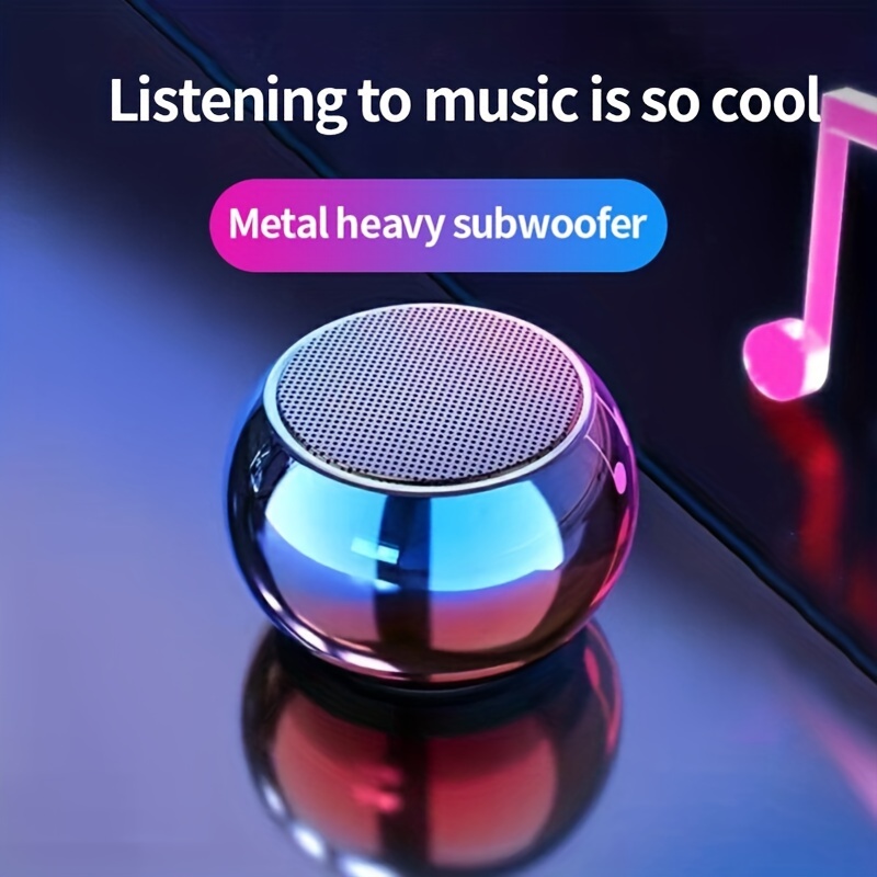

Small Steel Cannon: Portable Music Player Mini M3 Wireless Speaker With Subwoofer For Hd Surround Sound