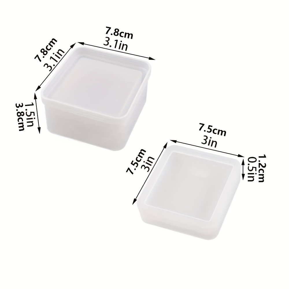 Box Resin Molds Silicone Mold Hexagon Storage Box Mold and Square Epoxy  Molds