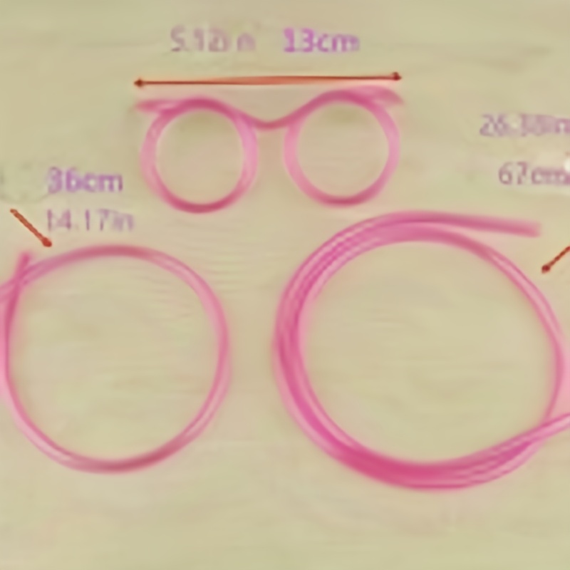 Funny Glasses Straws - Novelty Flexible Soft Drink Glasses For