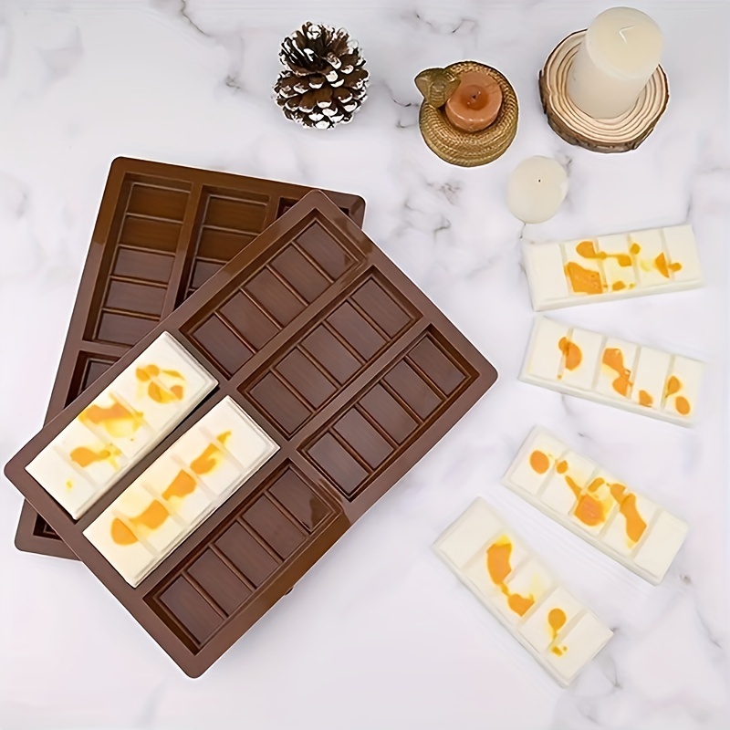 Food Grade Silicone Molds for Wax Melts Break-Apart Chocolate Molds  Non-Stick Silicone Protein and Energy Bar Molds (4PCS)