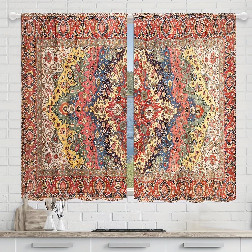 Bohemian Flowers Birds Landscape Rod Pocket Mount Digital - Temu