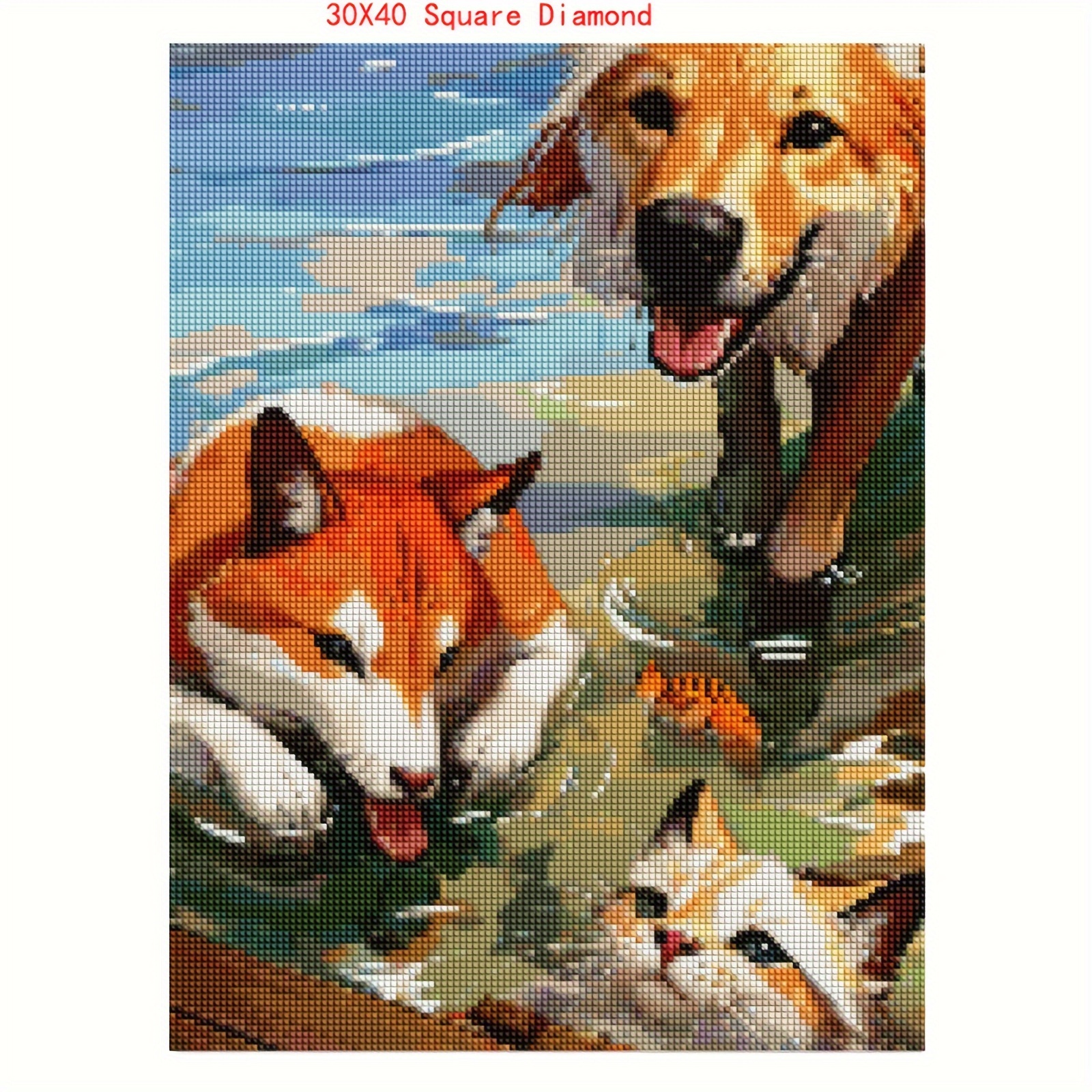 Cartoon Water playing Animals 5d New Diamond Painting Mosaic - Temu