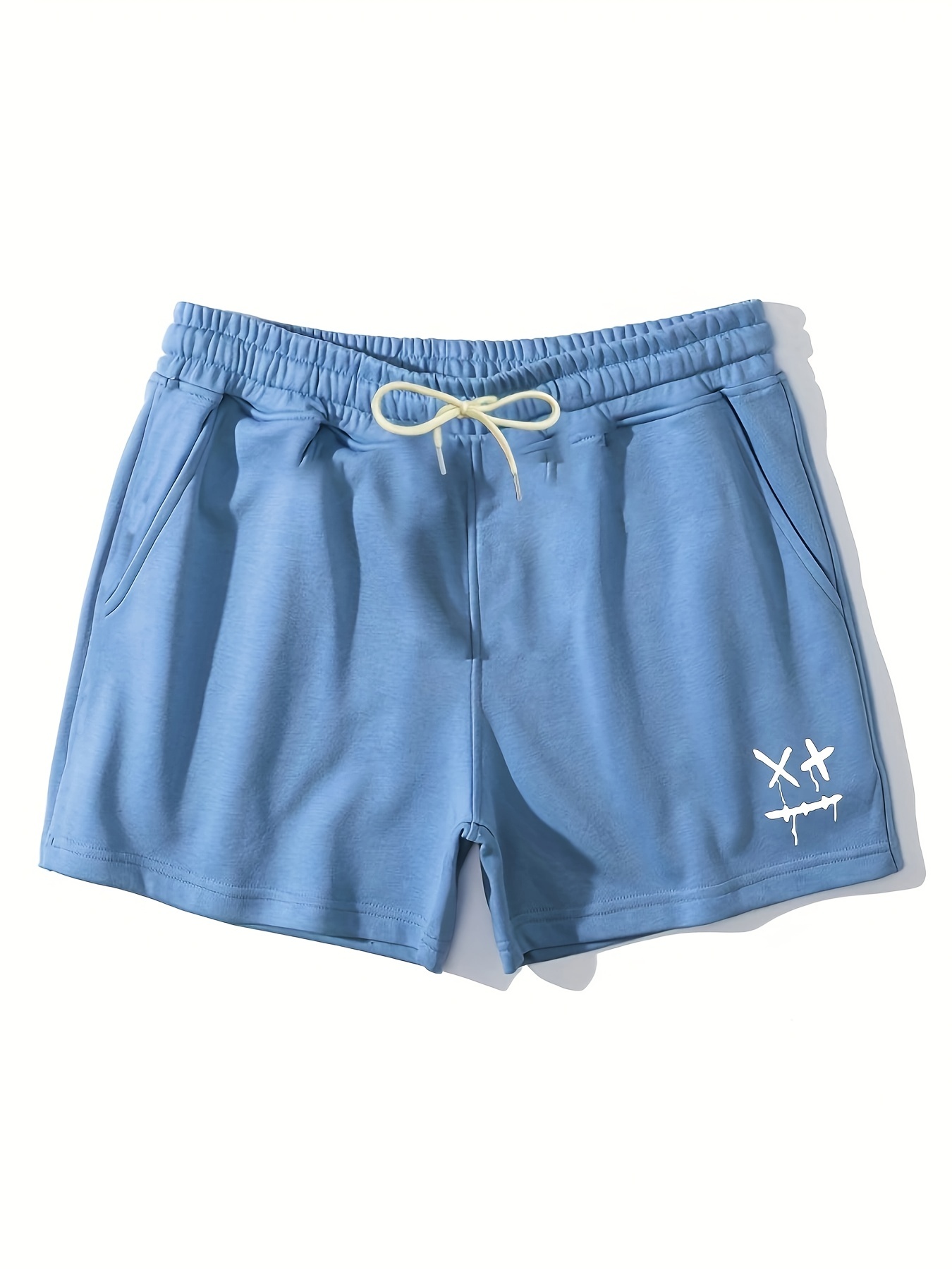 *'s Casual Dizzy Face Graphic Drawstring Shorts, Male Clothes For Summer