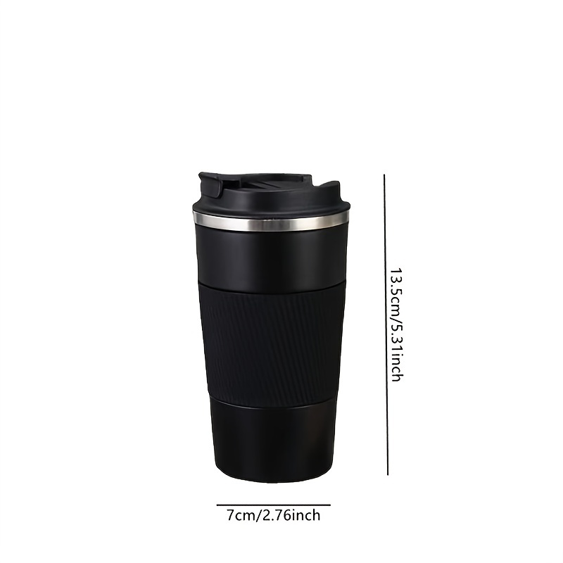 Leakproof Stainless Steel Travel Mug With Non slip Cover For - Temu