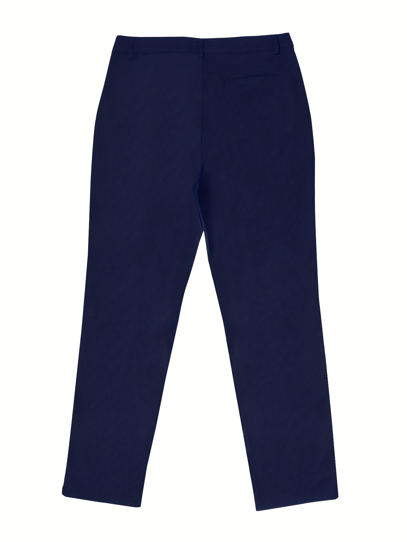 Classic Design Stretch Dress Pants, Men's Semi-formal Solid Color Slim Fit  Slightly Stretch Dress Pants For Business
