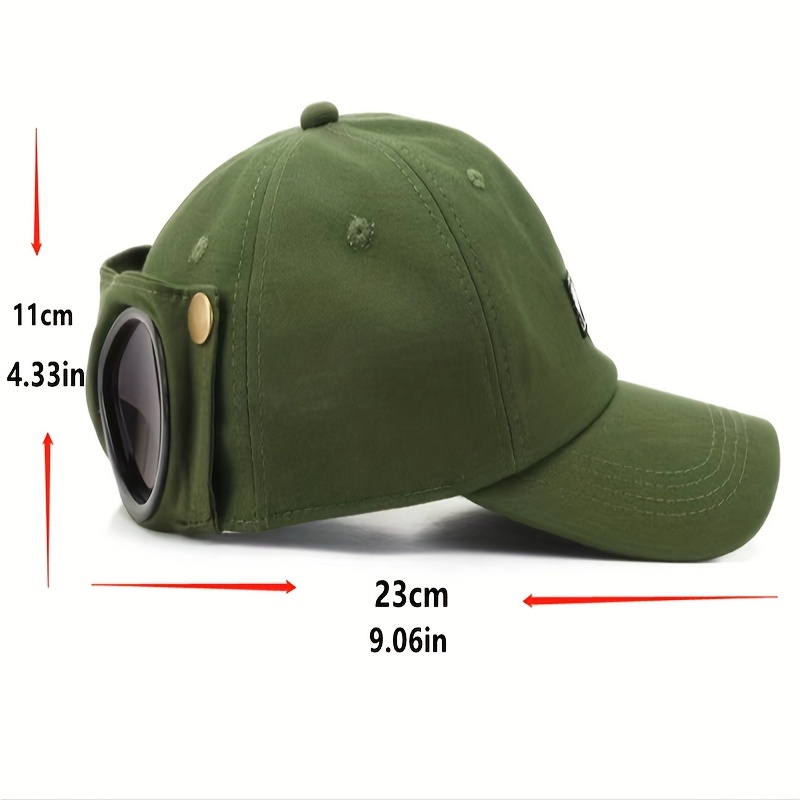 Aviator Hat with Glasses & Peaked Cap