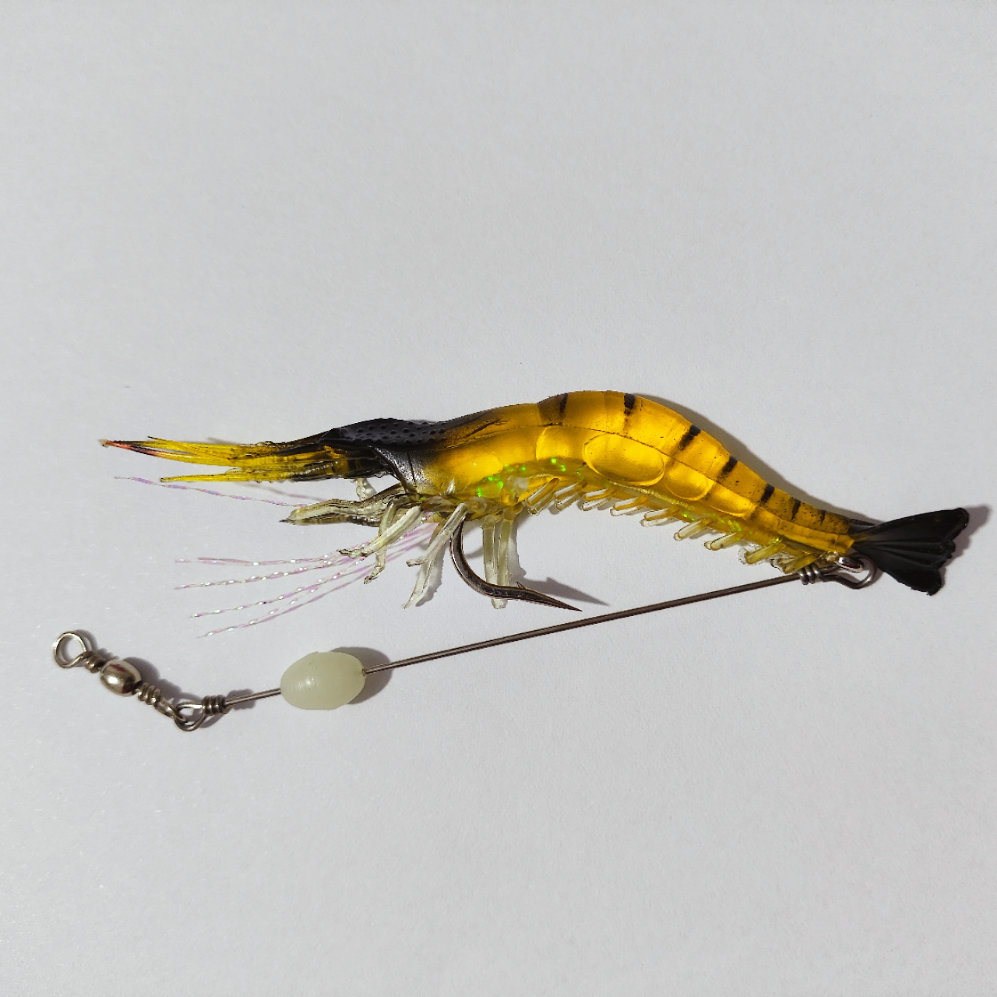 3/6Pcs 9cm Bait Shrimp Imitation Bionic Bait Luminous Bait Fishing Hooks