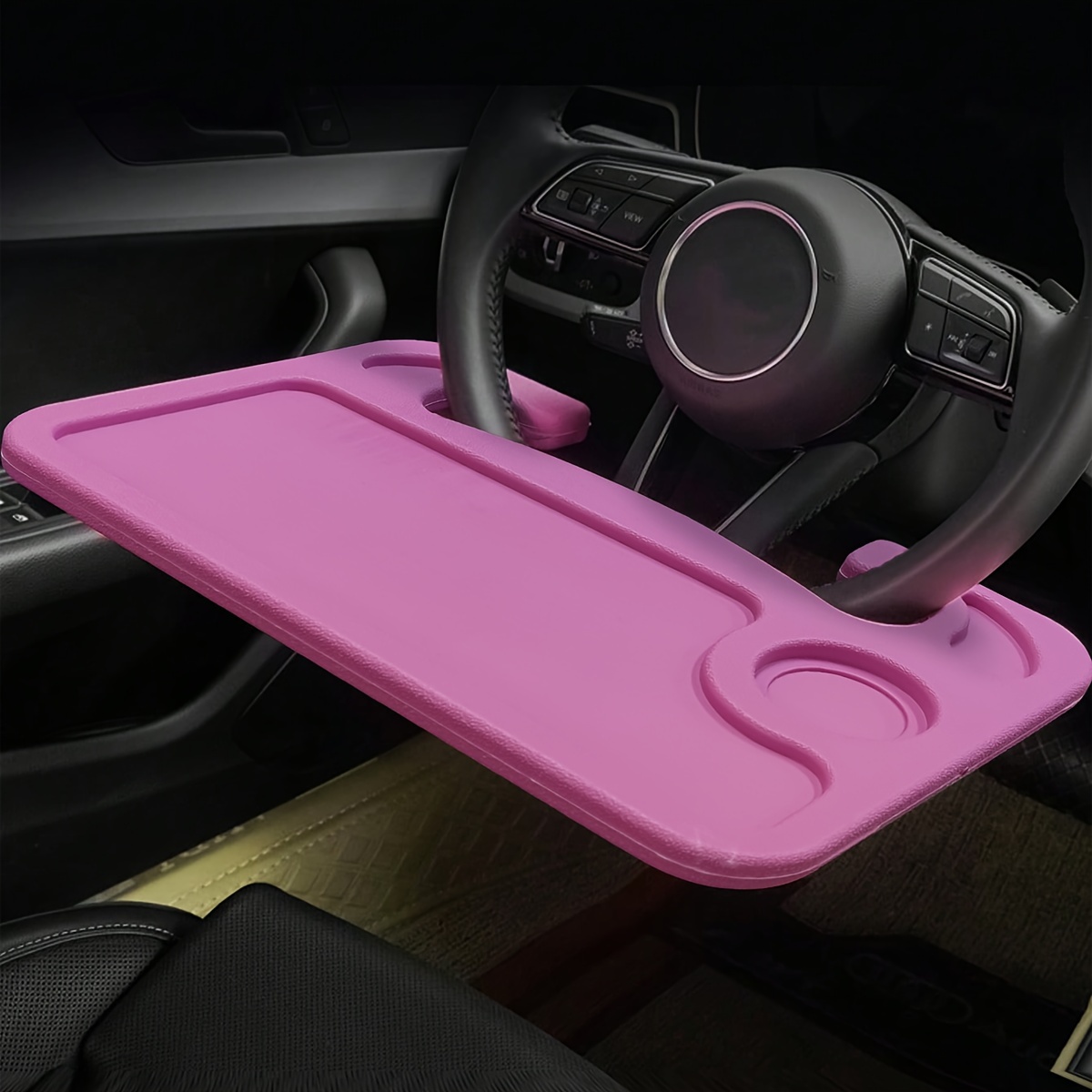 Car Steering Wheel Tray 2 In 1 Steering Wheel Dining Table, Food Tray Table Plate Suitable For Most Vehicles