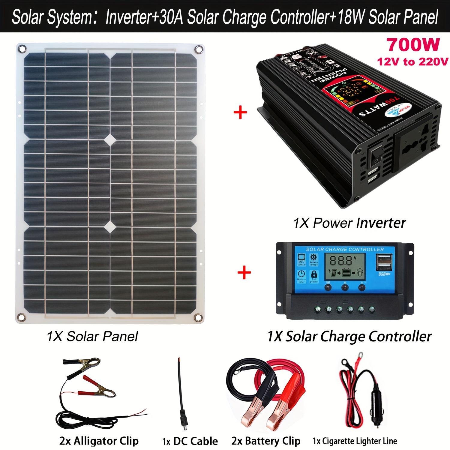 Chargeur de batterie solaire de voiture, 3,3 W 12 V, chargeur solaire pour  batterie de voiture, chargeur de batterie solaire portable et étanche