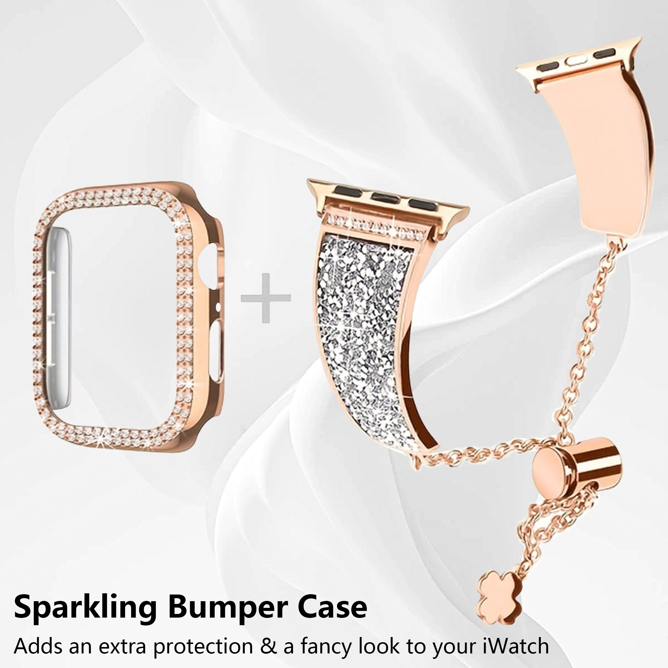 Luoba Smartwatch Bands - Diamond Rhinestone Metal Replacement Straps