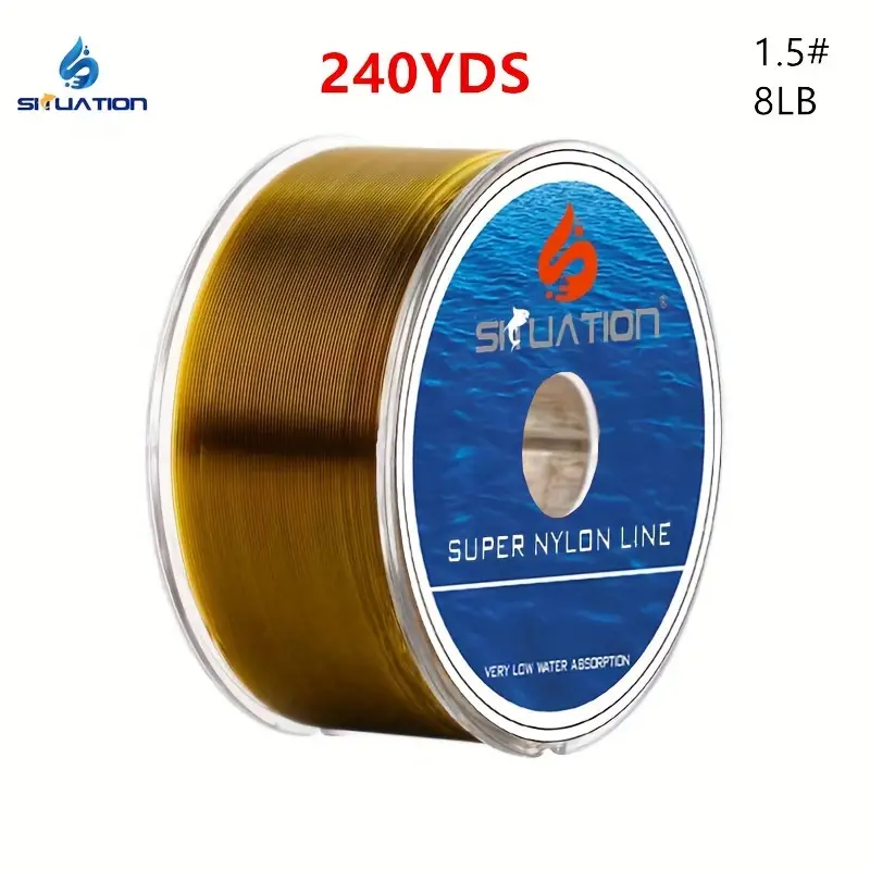 240yds Golden Nylon Fishing Line Super Strong Pulling Force - Temu Canada