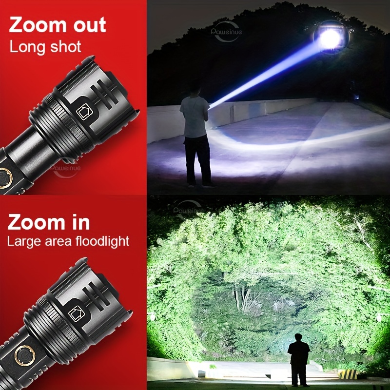 Pick Ur Needs Dual Mode 20W Power Full LED Rechargeable Torch With Small  Back Light