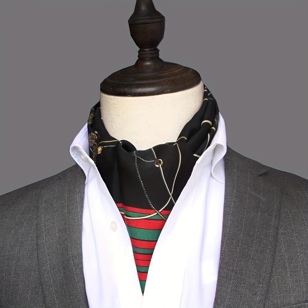 1 Pieza Camisa De Negocios Para Hombre Bufanda De Cuello Grande, Bufanda  Cuadrada Grande Con Jacquard Y Corbata Ancha - Joyería Y Accesorios - Temu