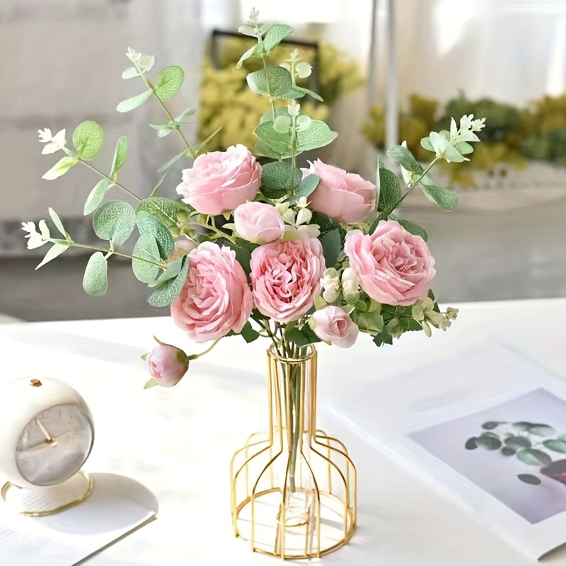 1 Stück Kreative Blumenvase Aus Eisen, Minimalistische Geometrische Vase  Für Blumen, Einfache Dekoration Für Zuhause