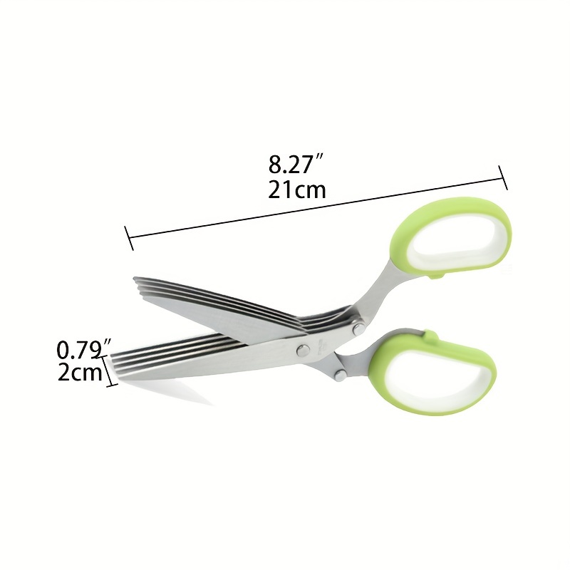 Scissors + Peeler Herb Scissors, Sea Moss, Chili, Scallions, Paper,  Shredded Ginger Multipurpose 5-blade Kitchen Herb Shears Herb Cutter With  Safety Cover And Cleaning Comb For Chopping Basil Chive Parsley - Temu