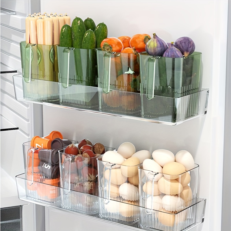 Comprar Organizador para nevera, caja para almacenamiento fresco de  alimentos, puerta lateral para refrigerador, organizador de especias,  frutas y verduras, contenedor de alimentos, almacenamiento de cocina