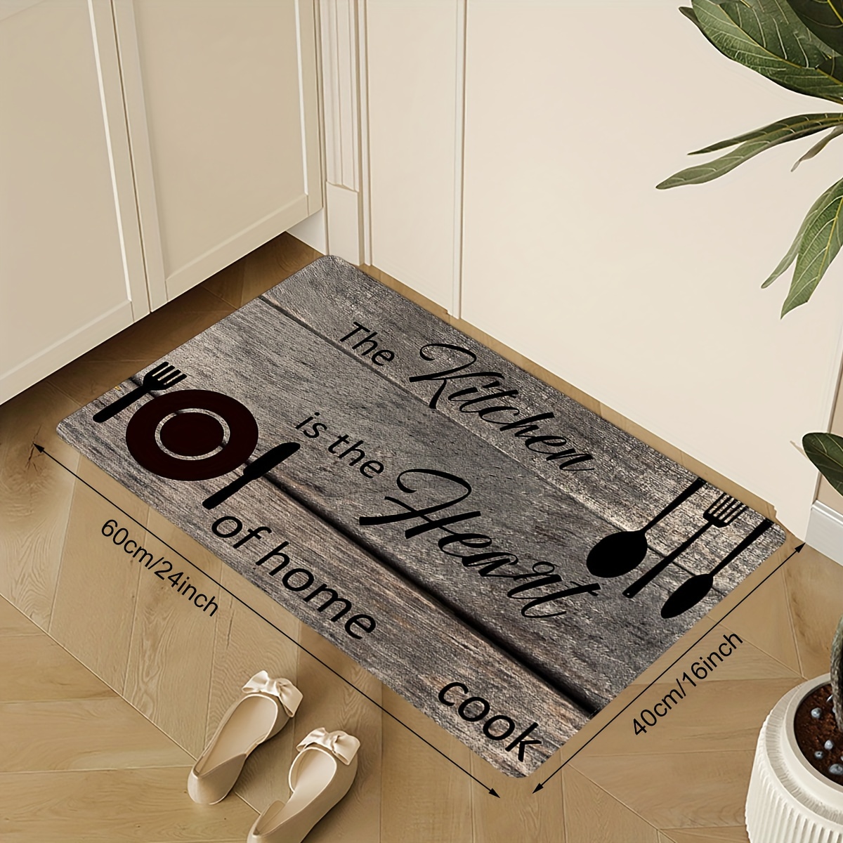 1pc Alfombra Tapete Cocina Letras Home Alfombra Cocina - Temu