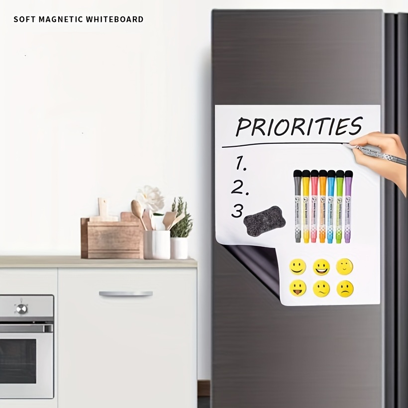 Magnetic Sticker Easy-using Refrigerator Magnet Whiteboard Decal Flexible  Whiteboard Sheet - AliExpress