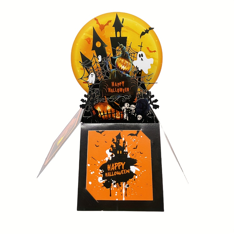 1 Pezzo Biglietto Pop up 3d Happy Halloween Auguri Stagione - Temu