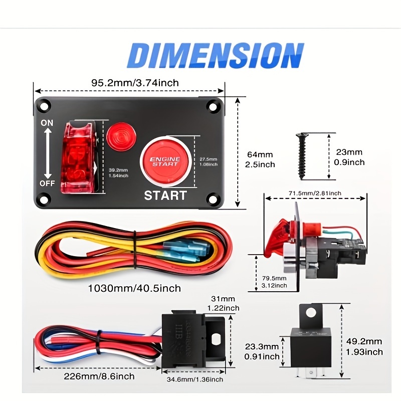 Push Start Ignition Kit Push Start Ignition Kit Rocker Temu