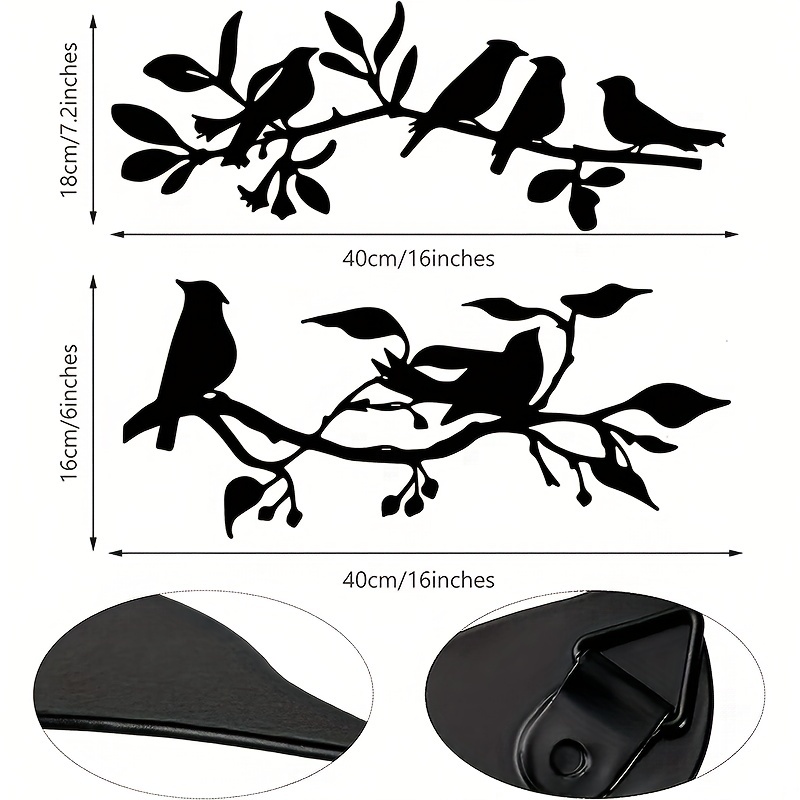 1pc Oiseaux Stand Branches D'arbre Décorations Murales En - Temu