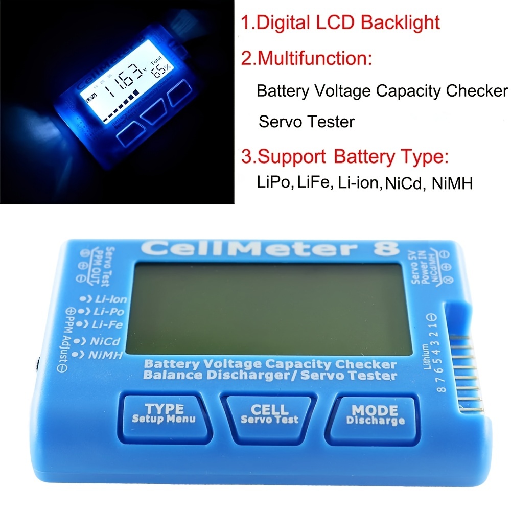 Testeur de batteries et de servos CELLMETER 8 _ R-Models