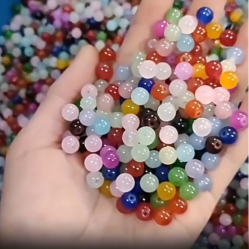 

50/100pcs 8mm Mixed Color Glass Loose Beads For Jewelry Making Diy Bracelet Necklace Ear Jewelry Handmade Beaded Craft Supplies