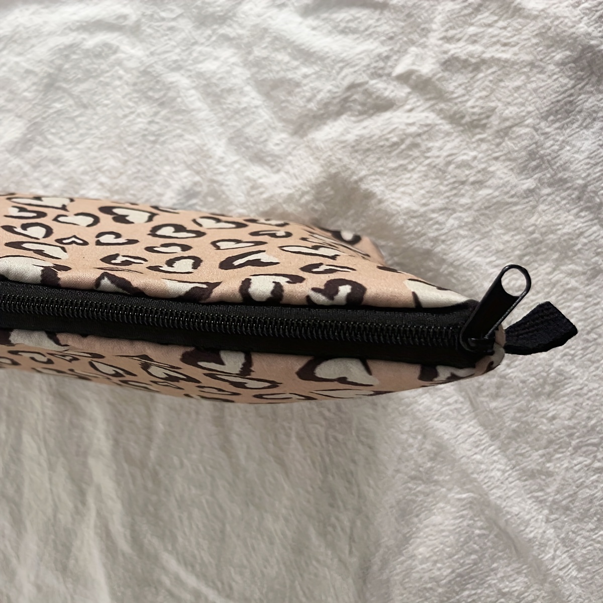 Heart/ Leopard/ Cow Pattern Makeup Brushes Bag Dacron - Temu