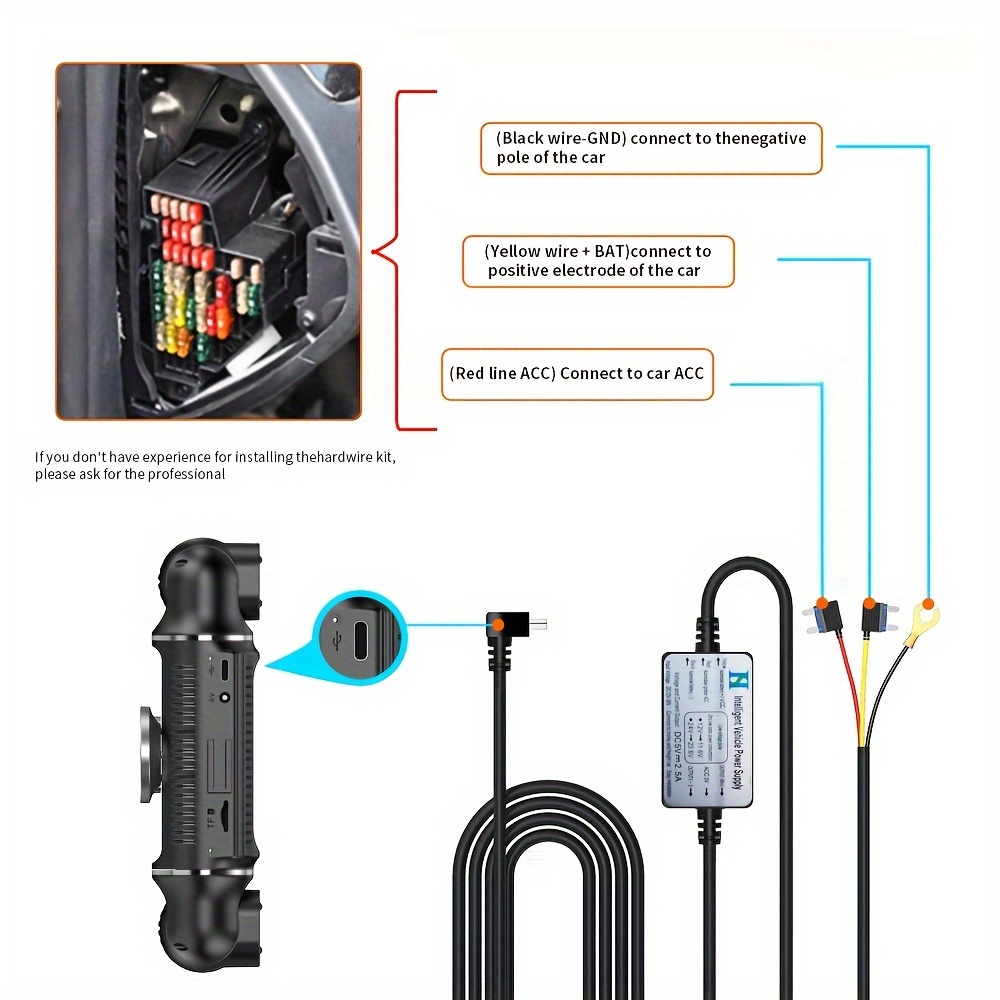 3 Pièces Voiture Caméra Sans Fil Vue Arrière Caméra Sans Fil Caméra Dashcam  Dash Caméra Avant Et Arrière Dash Caméra Voiture [H2024]