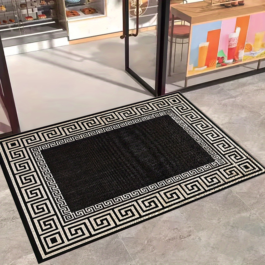 

Black Printed Carpet Decorative Living Room Soft Carpet, Machine Washable Non-slip Carpet, Hotel Coffee Shop Carpet Eid Al-adha Mubarak