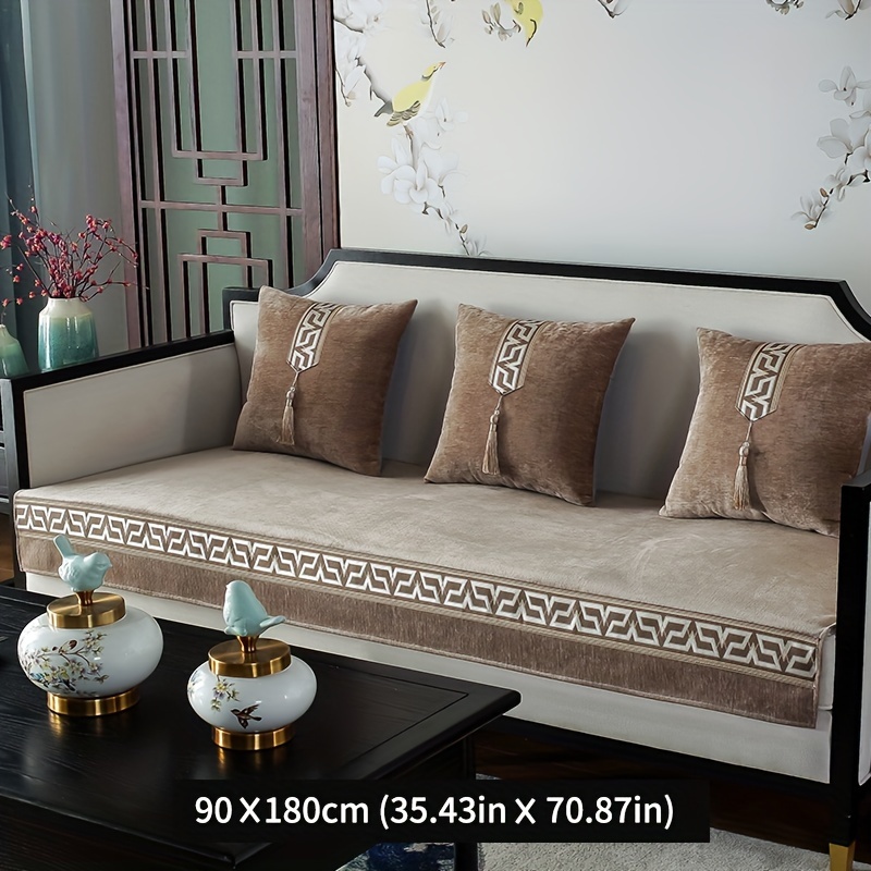 Non slip Sofa Slipcover Modern Chinese Style Multifunctional