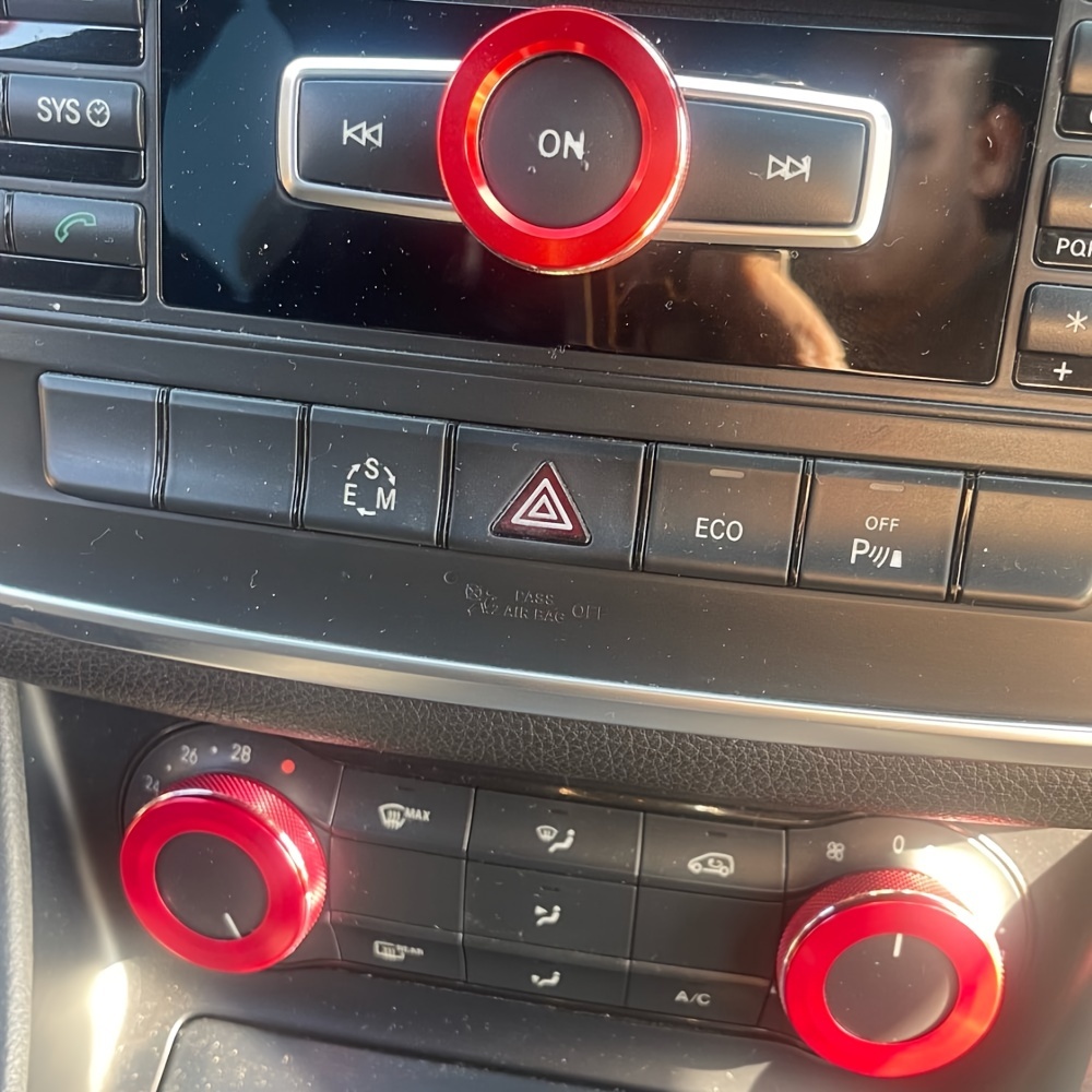 Auto Klimaanlage Schalter Lautstärke Knopf Knopf Abdeckung Aufkleber Ring  Passend A B C G Glk Gla Cla Gle Sl Cls Slk Klasse, Besten Täglichen  Angebote Heute