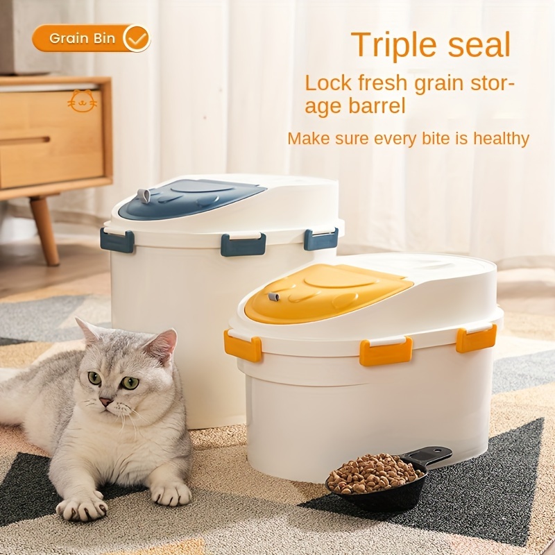 Cat Food Storage Bucket Dog Food Sealed Tank Moisture proof - Temu