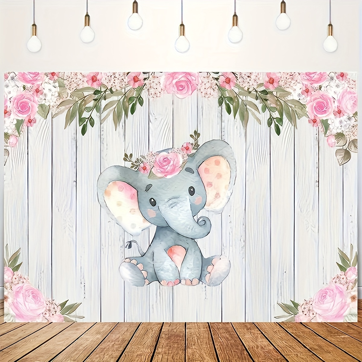 Set /92pcs Decoraciones Baby Shower Elefante Rosa Conjunto - Temu Chile